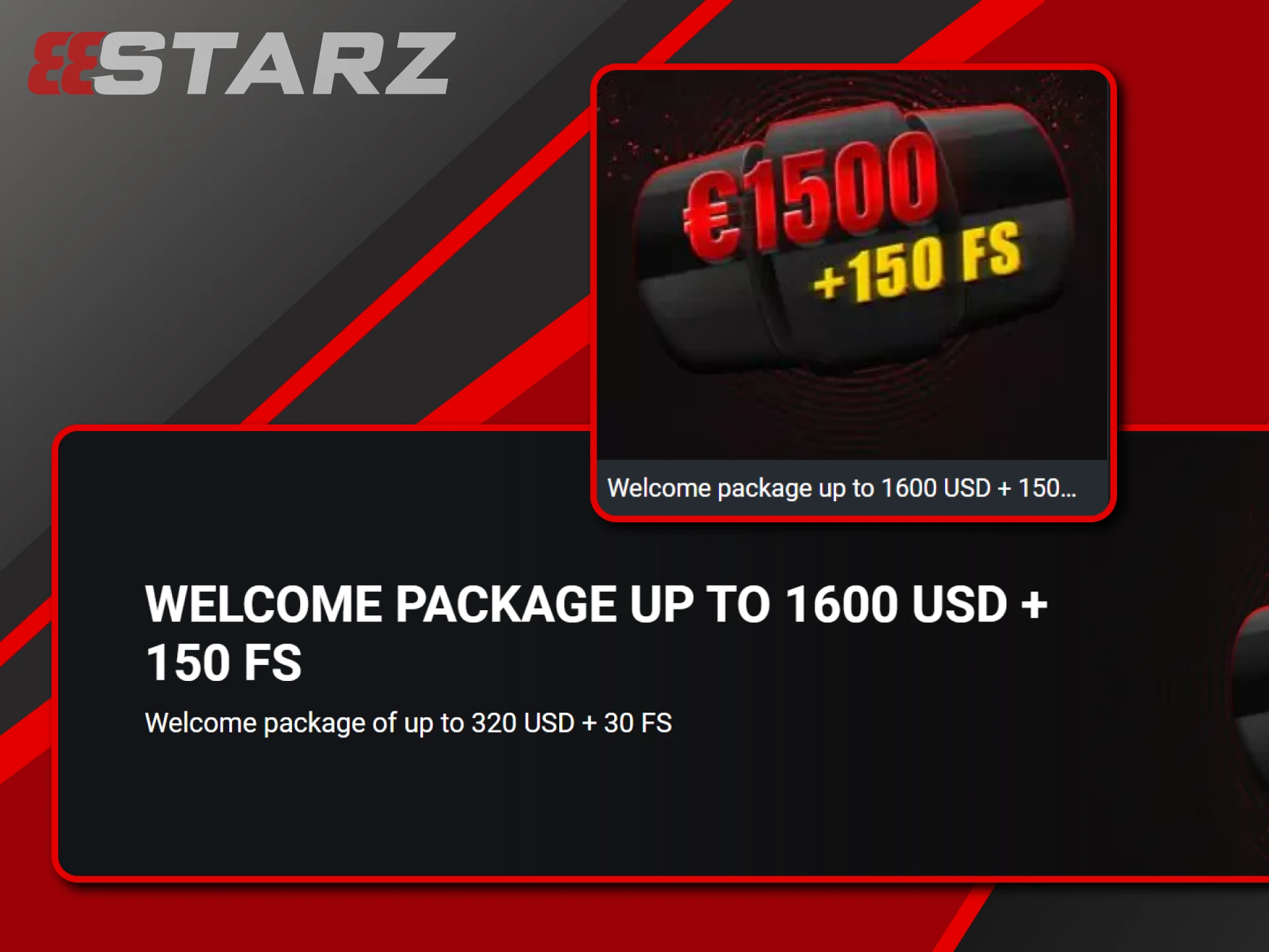 Welcome bonus is given by 888starz for casino.