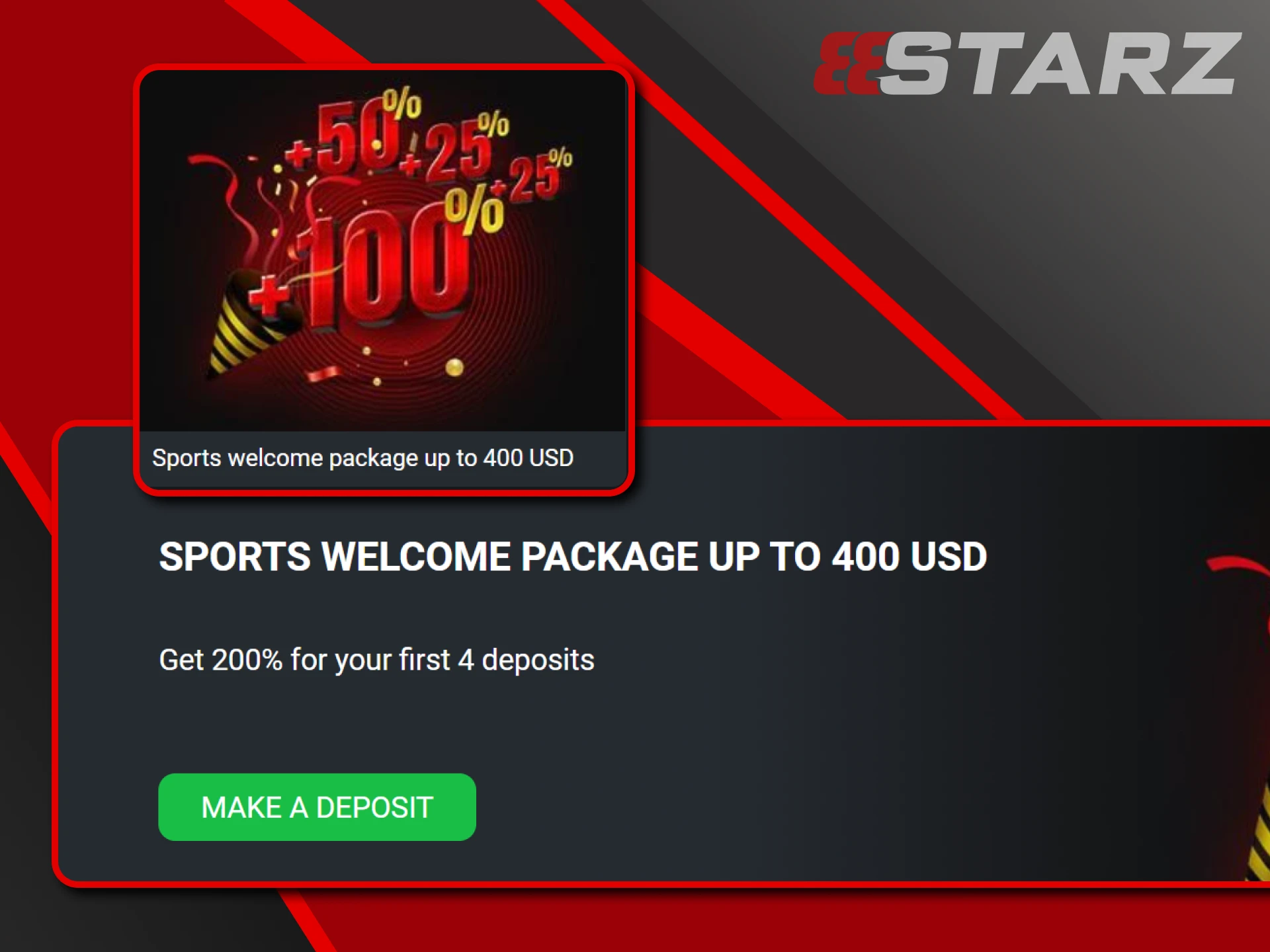Anyone can claim a welcome sports bonus on the 888starz website.