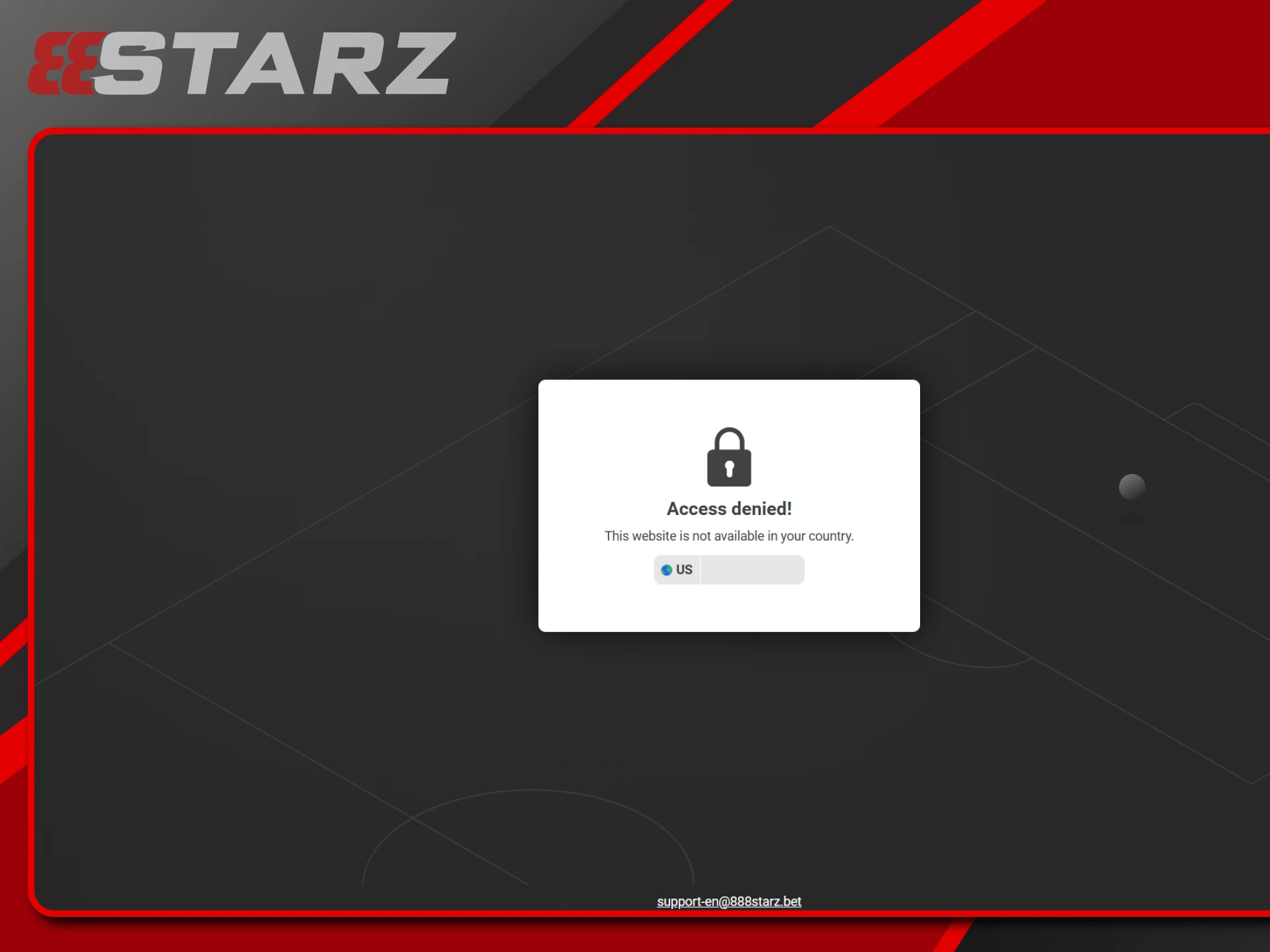 The 888starz website may be blocked due to your region.